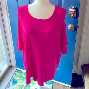 Belle by Kim Gravel cold shoulder sweater
